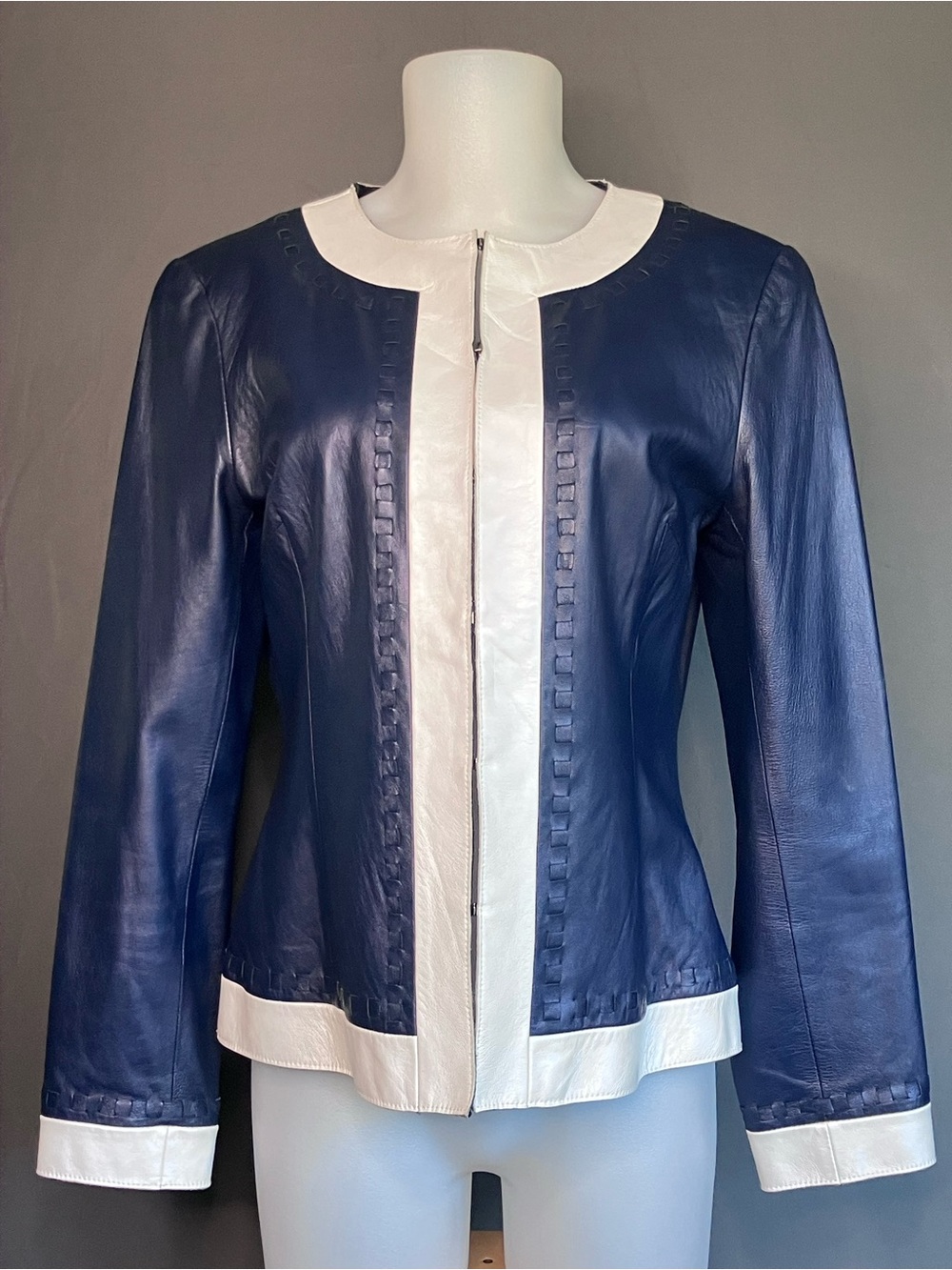 Buttery-soft Doncaster Women's Navy Leather Jacket